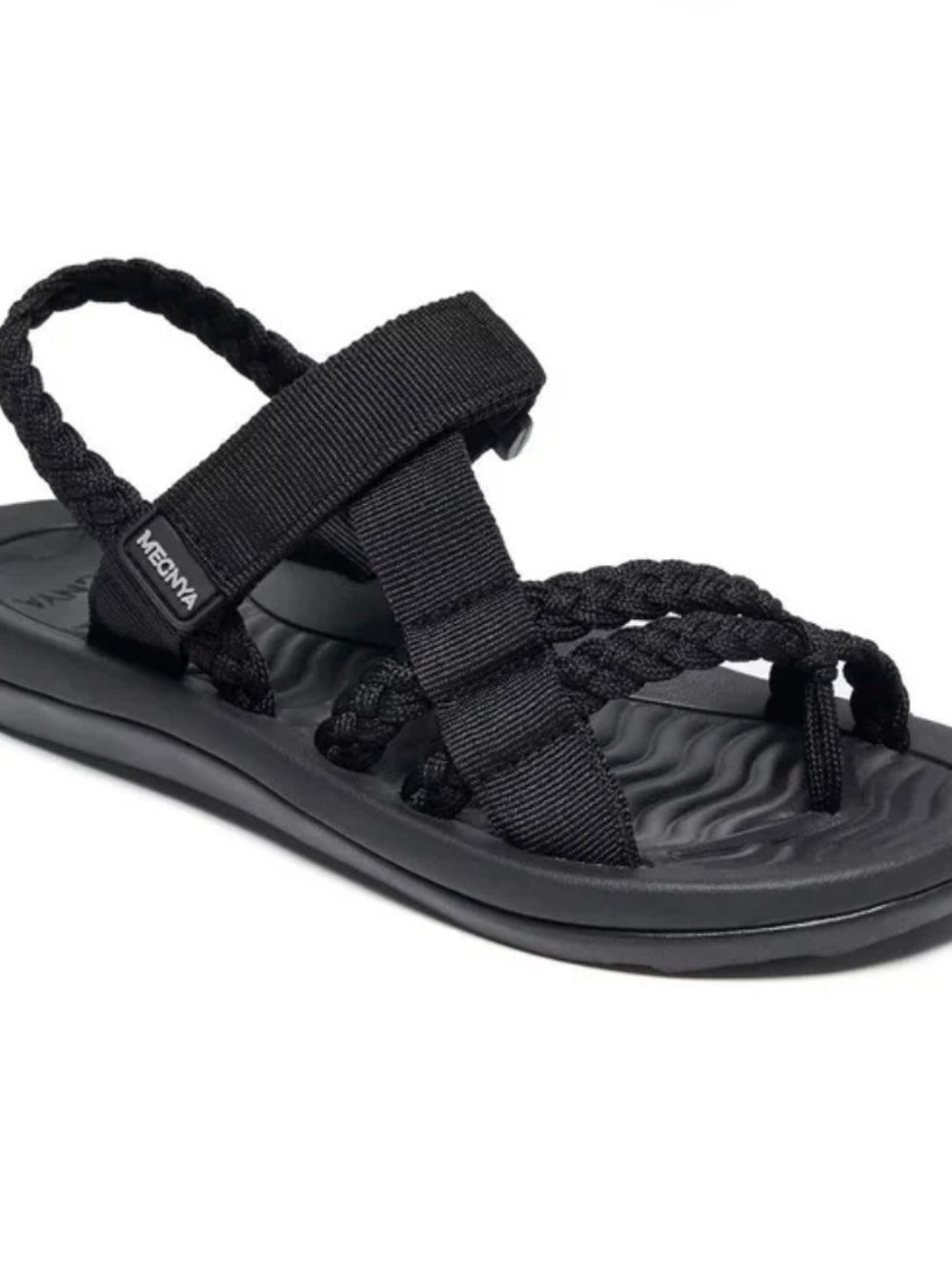 NEW MEGNYA Women's Hiking Flip Flop Sandal (size 9) in black